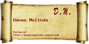 Dénes Melinda névjegykártya